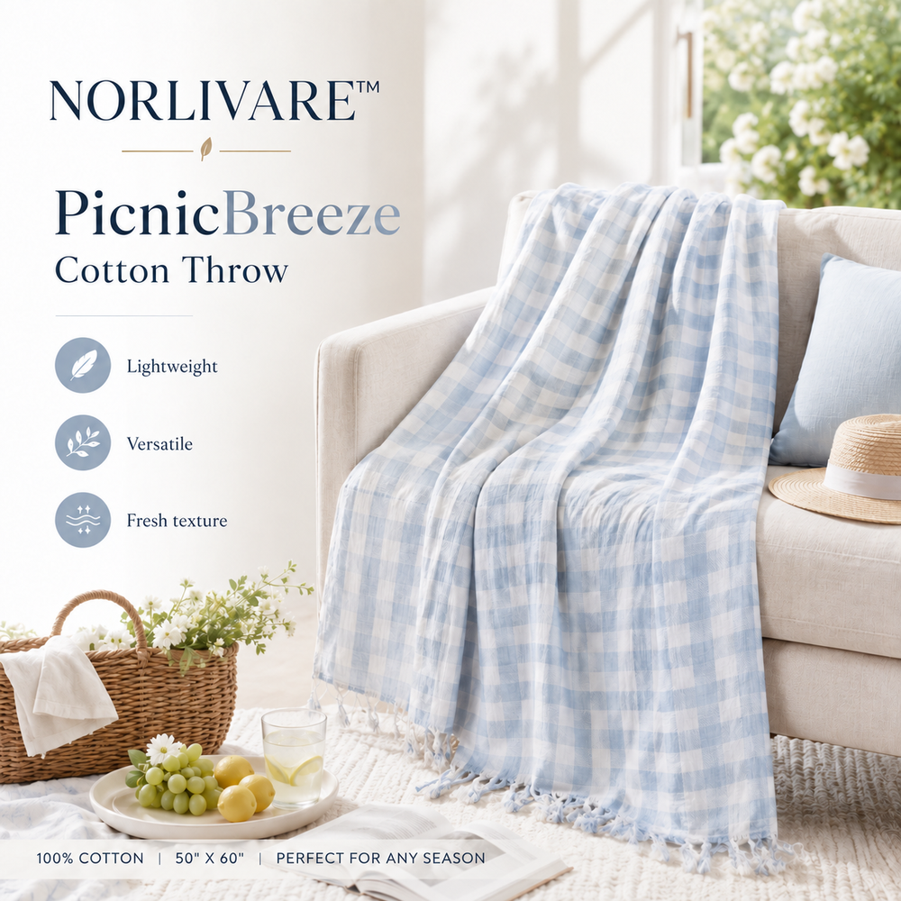 NORLIVARE™ PicnicBreeze Cotton Throw