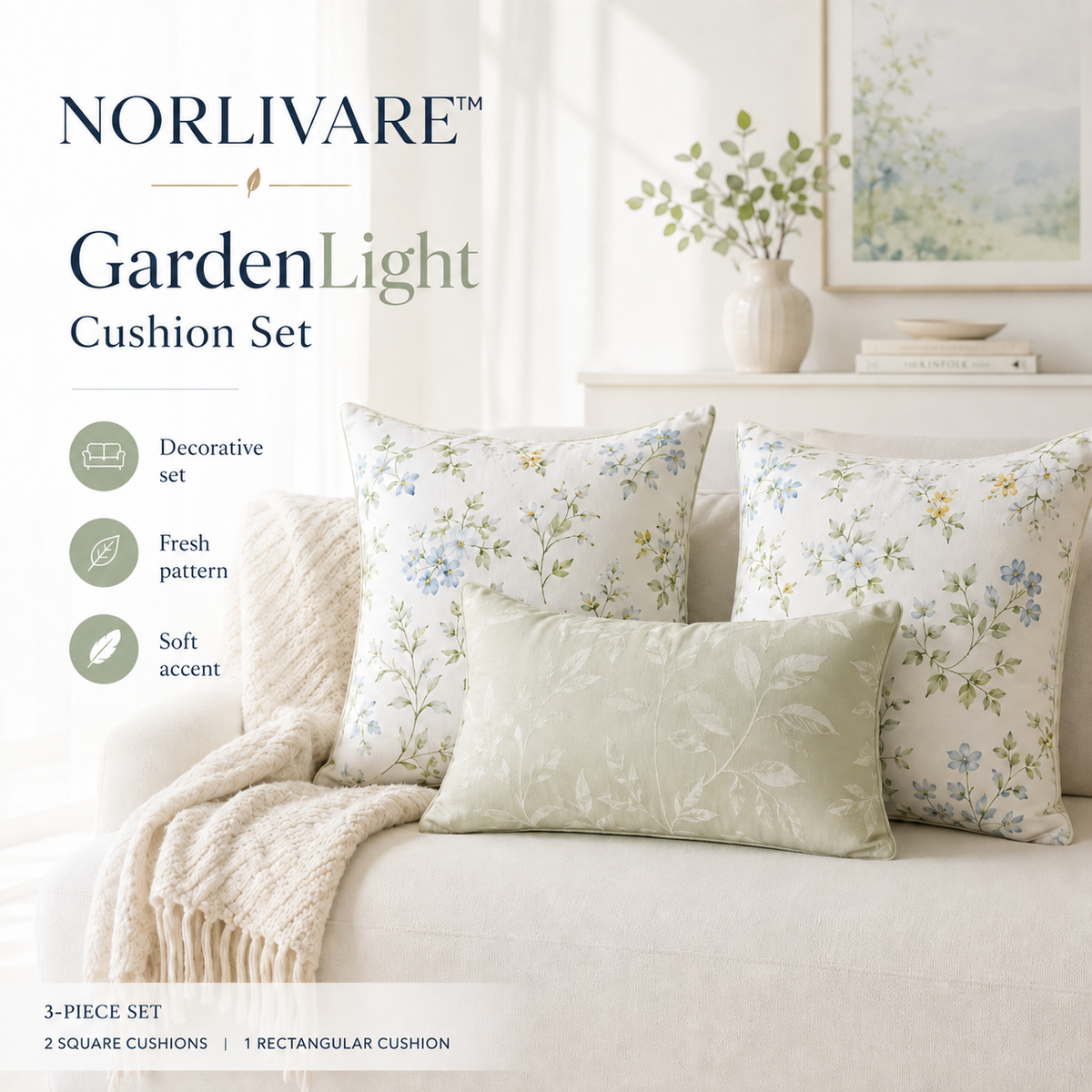 NORLIVARE™ GardenLight Cushion Set