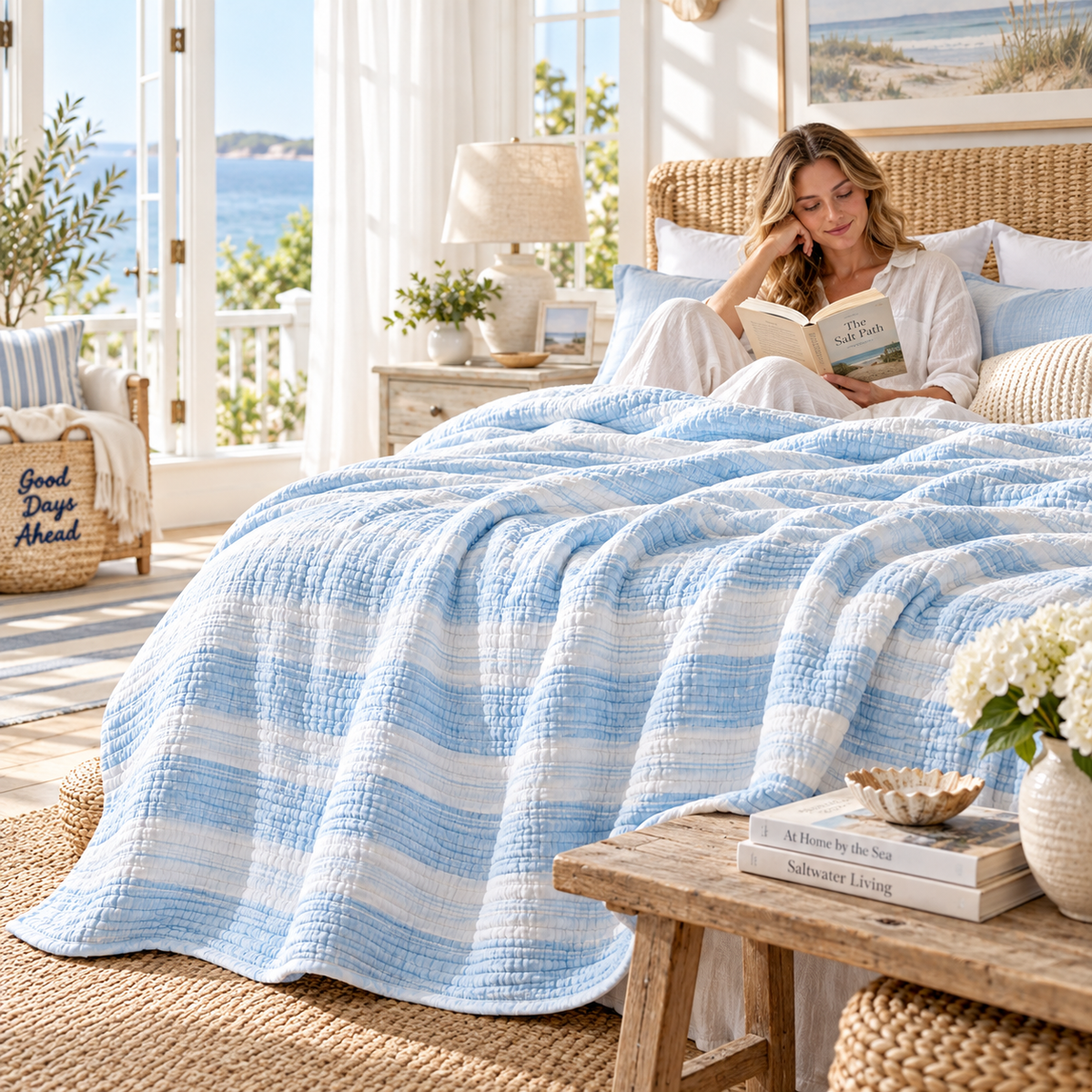 NORLIVARE™ CloudStripe Summer Quilt