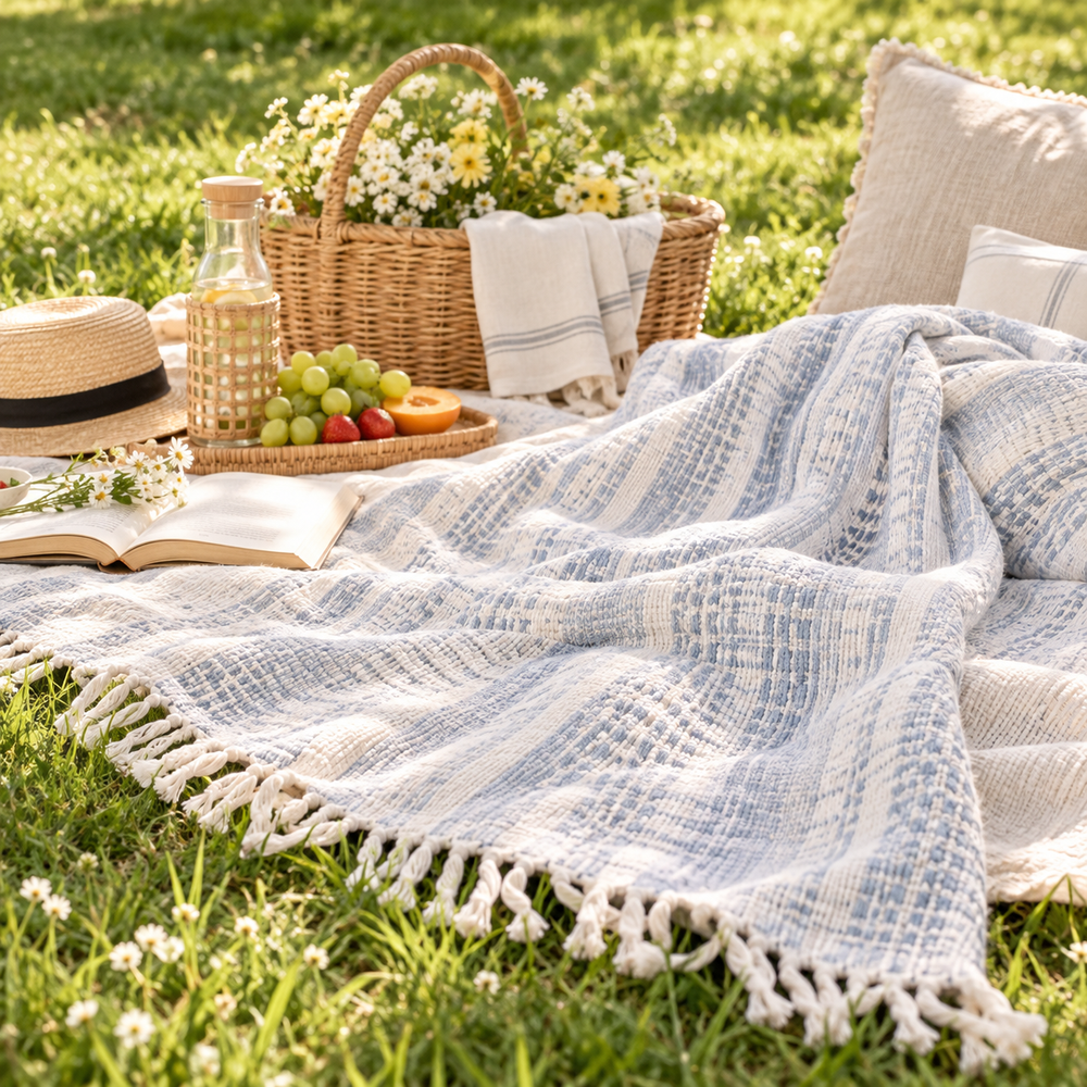 NORLIVARE™ PicnicBreeze Cotton Throw