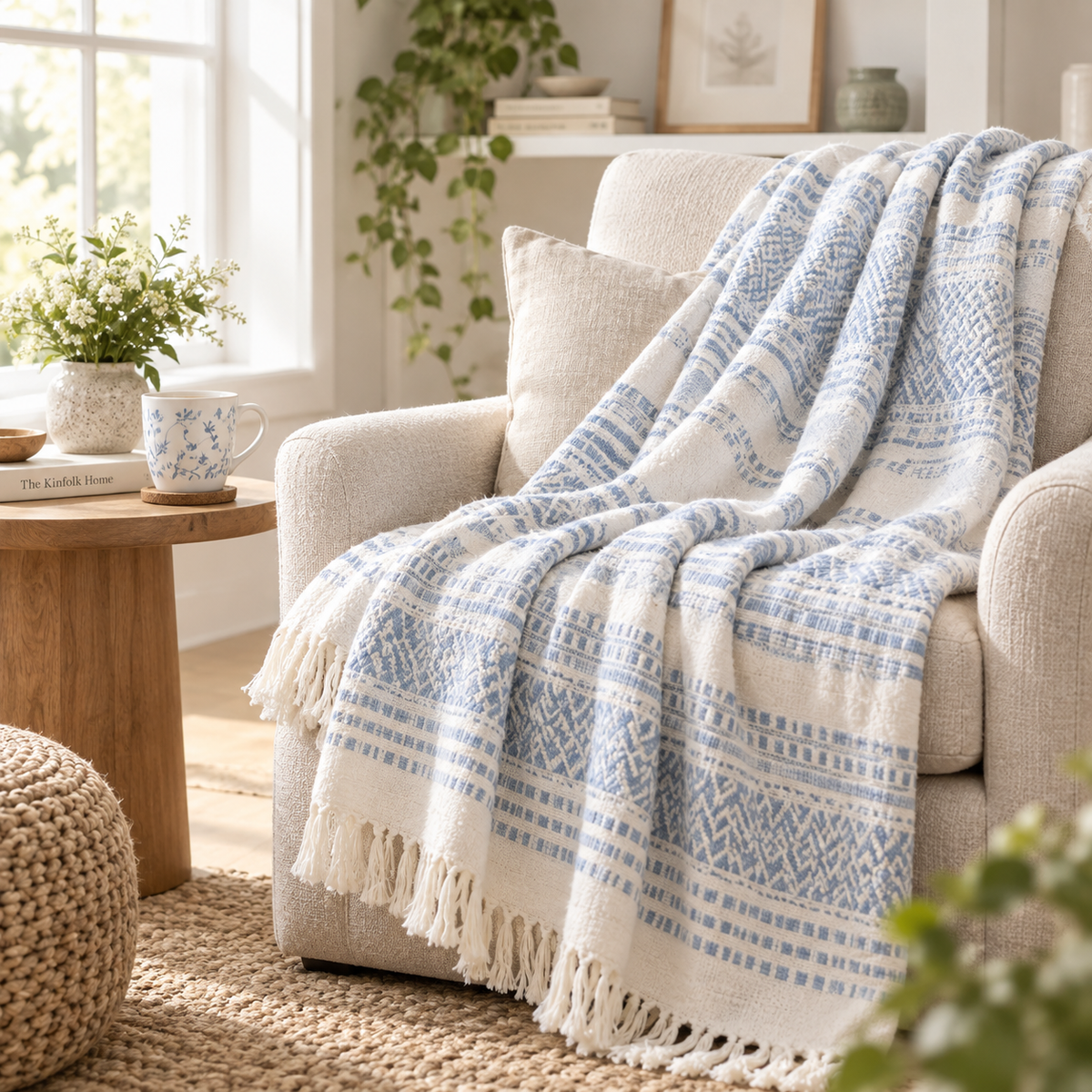 MELVORA™ PicnicBreeze Cotton Throw