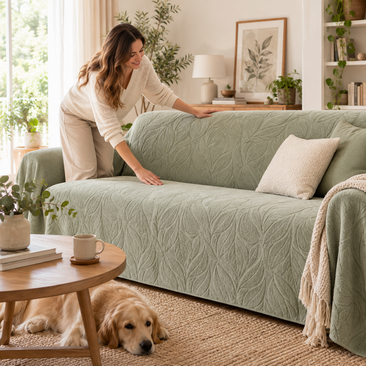 MELVORA™ SoftLeaf Sofa Cover